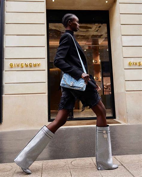 mini givenchy shark boots|Givenchy denim shark boots.